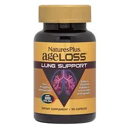 Вітаміни та мінерали Natures Plus Age-Less Lung Support 90 капсул