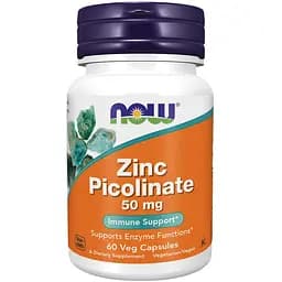Мінерали Now Zinc Picolinate 50 мг 60 капсул