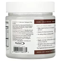 Органічна кокосова олія холодного віджиму Nature's Way Coconut Oil 453 г - мініатюра 2