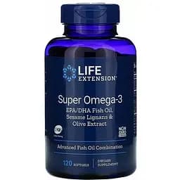 Омега-3 Life Extension Super Omega-3, 120 капсул