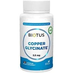 Медь Biotus 2.5 мг 100 капсул