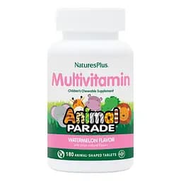 Вітаміни та мінерали NaturesPlus Animal Parade Children's Multivitamin 180 жувальних таблеток Кавун