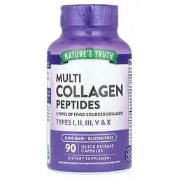 Коллагеновые пептиды Nature's Truth Multi Collagen Peptides 90 капсул быстрого высвобождения
