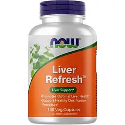 Натуральна добавка Now Liver Refresh 180 вегакапсул