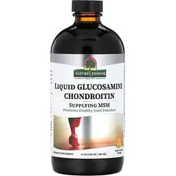 Глюкозамін-хондроїтин Nature's Answer Liquid Glucosamine Chondroitin апельсиновий смак 480 мл