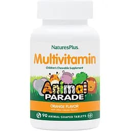 Вітаміни та мінерали Natures Plus Animal Parade Children's Multivitamin 90 жувальних таблеток Апельсин