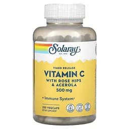 Витамин С Solaray Timed Release Vitamin C 500 мг 250 капсул
