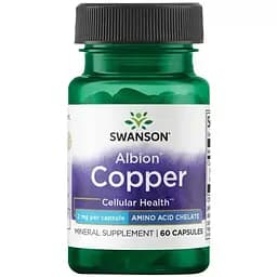 Мінеральна добавка Swanson Albion Copper 2 мг 60 капсул - мініатюра 1