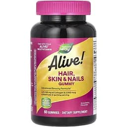 Здоровье волос, кожи и ногтей Nature's Way вкус клубники 60 жевательных конфет (NWY11534)