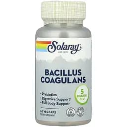 Пребіотики Solaray Bacillus Coagulans 5 Billion CFU 60 веганських капсул - мініатюра 1