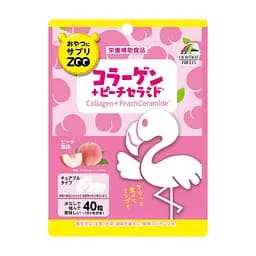 Дієтична добавка Unimat Riken жувальні таблетки з колагеном та керамідами зі смаком персику ZOO Series 40 шт.