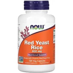 Красный дрожжевой рис Now Foods Red Yeast Rice 600 мг 120 капсул