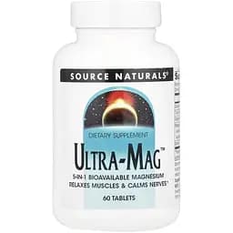 Комплекс магнию Source Naturals Ultra-Mag, 60 таблеток з п'яти форм