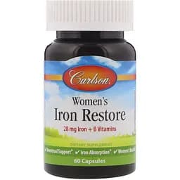 Железо для женщин Carlson Labs Women's Iron Restore 60 капсулы