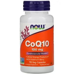 Коэнзим Now Foods Q10 (CoQ10) с ягодами боярышника 100 мг 90 капсул