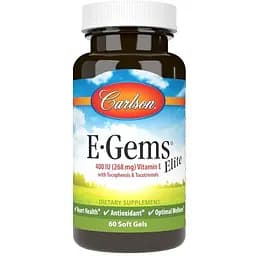 Витамины и минералы Carlson Labs E-Gems 400 IU Elite 60 капсул
