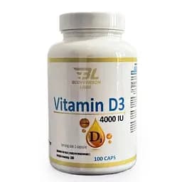 Вітамін D3 Bodyperson Labs Vitamin D3 4000 IU 100 капсул для підтримки кісток та зубів