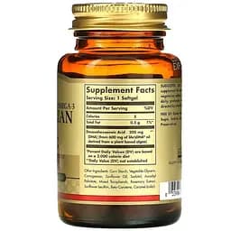 ДГК вегетаріанська Solgar Омега-3 Naturally Sourced Omega-3 200 мг 50 капсул (SOL-34845) - мініатюра 2
