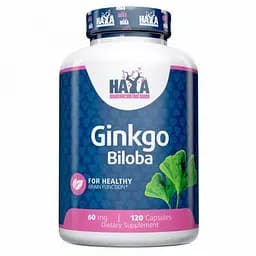 Натуральна добавка Haya Labs Ginkgo Biloba 60 mg 120 таблеток