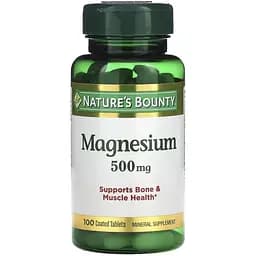 Магний Nature's Bounty Magnesium 500 мг 100 каплет