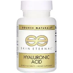 Натуральна добавка Source Naturals Skin Eternal Гіалуронова Кислота 50 мг 60 таблеток