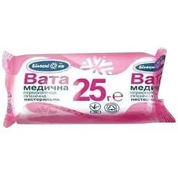 Вата медицинская гигиеническая нестерильная Білосніжка 25 г (51-048-IS)