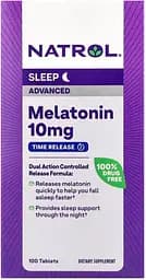 Натуральная добавка Natrol Melatonin 10 mg Time Release, 100 таблеток