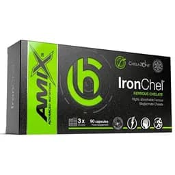 Мінерали Amix ChelaZone IronChel Iron/Ferrous/Bisglycinate Chelate 90 веган капсул