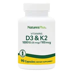 Вітаміни та мінерали Natures Plus Vitamins D3 + K2 90 капсул