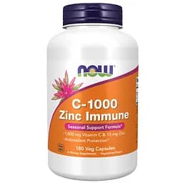 Вітамінно–мінеральний комплекс Now Foods C-1000 Zinc Immune 180 vcaps