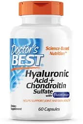 Препарат для суглобів і зв'язок Doctor's Best Hyaluronic Acid with Chondroitin Sulfate, 60 капсул