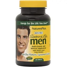 Мультивітаміни для чоловіків Nature's Plus Source of Life 60 таблеток