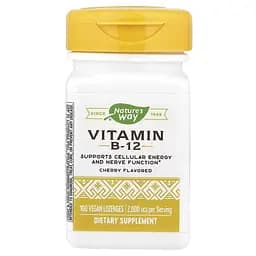 Ціанокобаламін Nature's Way Vitamin B-12, 100 пастилок - Вишня