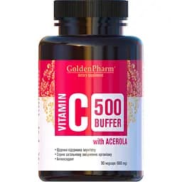 Вітамін С Golden Pharm Buffer with Acerola 500 мг 90 капсул