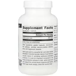 Альфа-ліпоєва кислота Source Naturals Alpha Lipoic Acid 300 мг 120 капсул - мініатюра 2