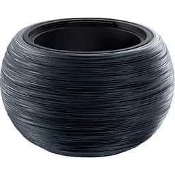 Горщик для квітів Prosperplast Furu Bowl з вкладкою 8 л антрацит (73093-433)