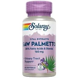 Со Пальметто Solaray Saw Palmetto экстракт ягод 160 мг 60 капсул