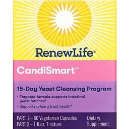 Комплексна 15-денна програма очищення від кандиди Renew Life CandiSmart краплі + 60 капсул