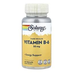 Vitamin B-6 Timed-Release 50mg - 60 vcaps - мініатюра 1