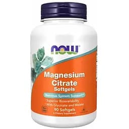 Вітаміни та мінерали Now Magnesium Citrate 90 капсул