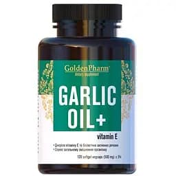 Натуральна добавка Golden Pharm Garlic Oil 500 mg 120 вегакапсул