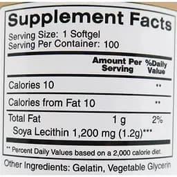 Лецитин Earths Cre Soya Lecithin 1200 mg 100 софт гель Earths Creation (1091-817 512) - мініатюра 2