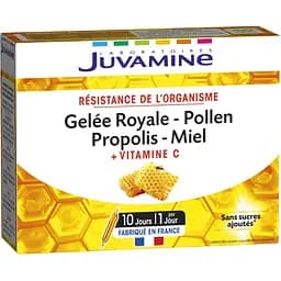 Натуральна добавка Juvamine Маточне молочко + пилок + прополіс + мед 10 флаконів