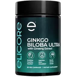 Естественная добавка Elicore Labs Ginkgo Biloba Ultra, 60 вегакапсул
