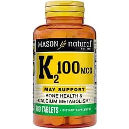 Вітаміни та мінерали Mason Natural Vitamin K2 100 mcg, 100 таблеток