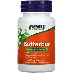 Білокопитник лікарський Now Foods Butterbur 60 вегетаріанських капсул