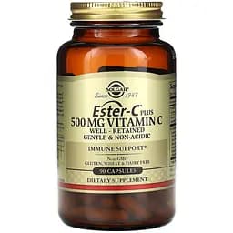 Витамин С Эстер плюс Solgar Ester-C Plus Vitamin C 500 мг 90 капсул