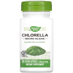 Хлорелла Nature's Way Chlorella Micro-Algae 1230 мг 100 вегетаріанських капсул