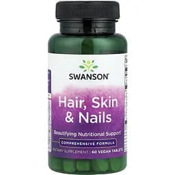 Натуральна добавка Swanson Hair, Skin & Nails 60 таблеток