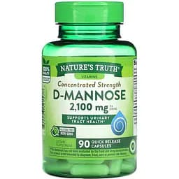 D-манноза Nature's Truth D-Mannose концентрована сила 2100 мг 90 капсул швидкого вивільнення